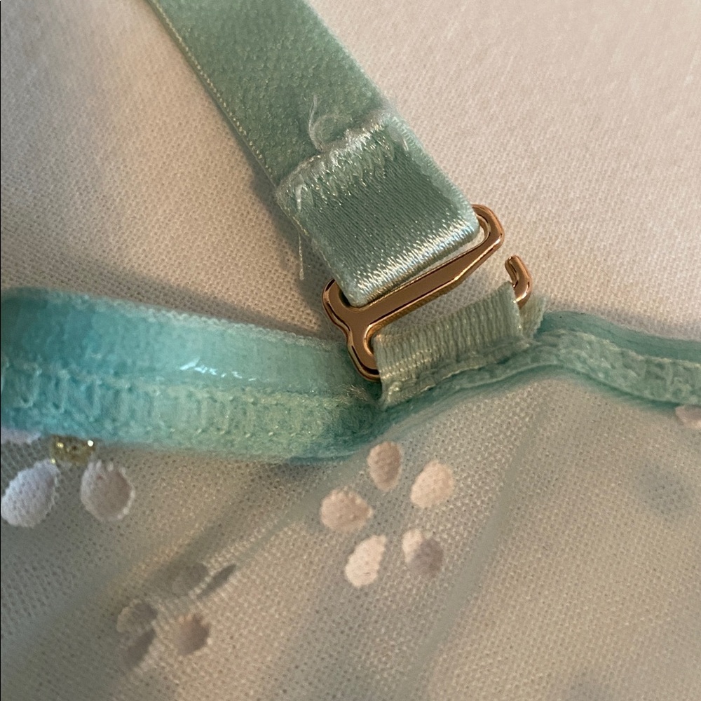 Savage X Fenty Puff Daisy Unlined Bustier Mint Hint Green Size Large - Picture 12 of 16
